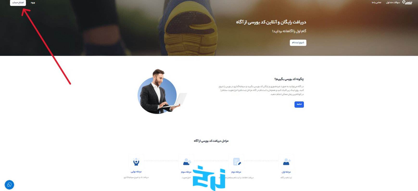 ثبت‌ نام در کارگزاری آگاه