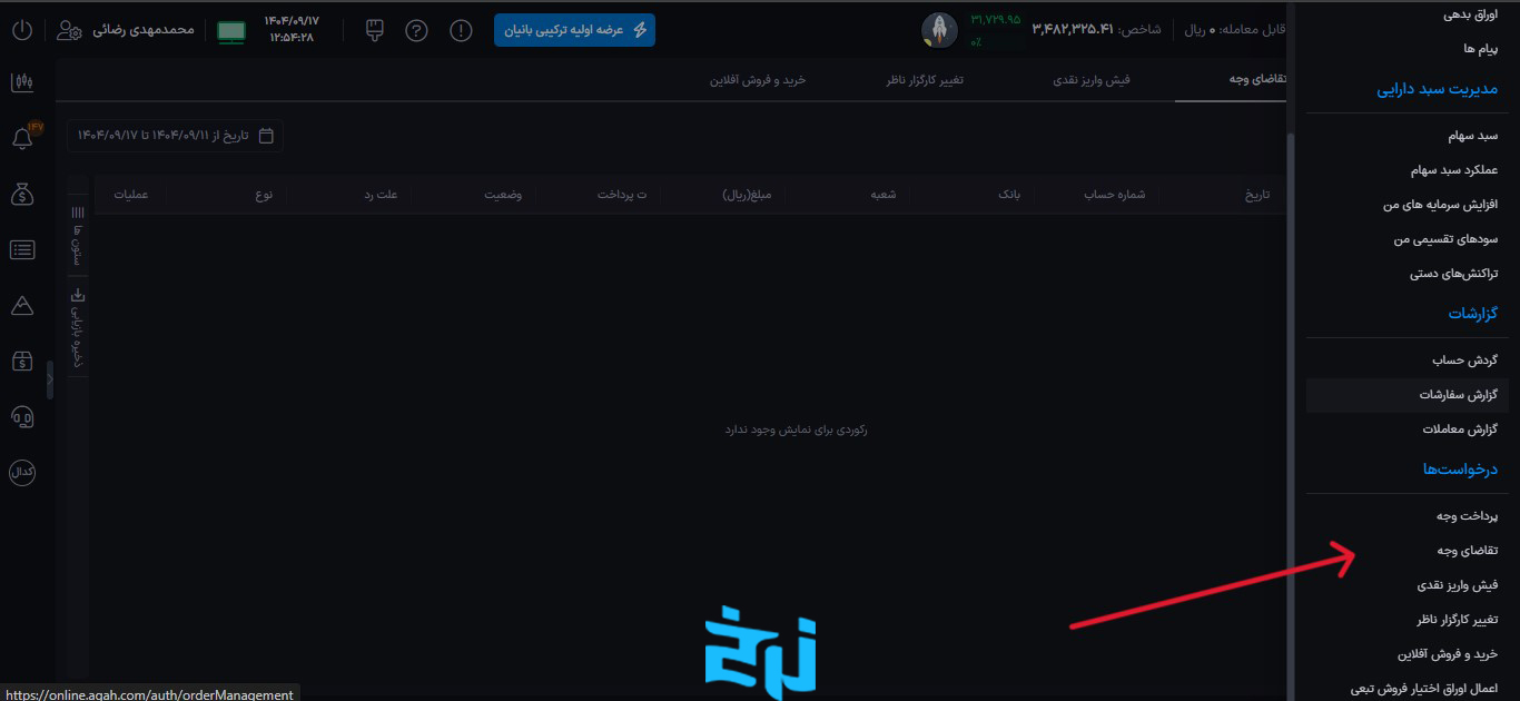 مراحل برداشت وجه