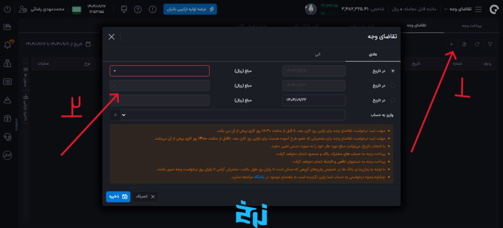 مراحل برداشت وجه